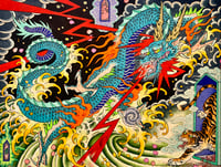 Image 1 of “Blue Dream Dragon No. 3” original painting