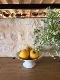 Image 3 of Compotier en céramique blanche - Art de la table vintage 