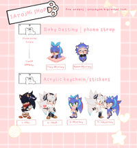 [pre-order] Baby Destiny & Original Characters- charms and stickers