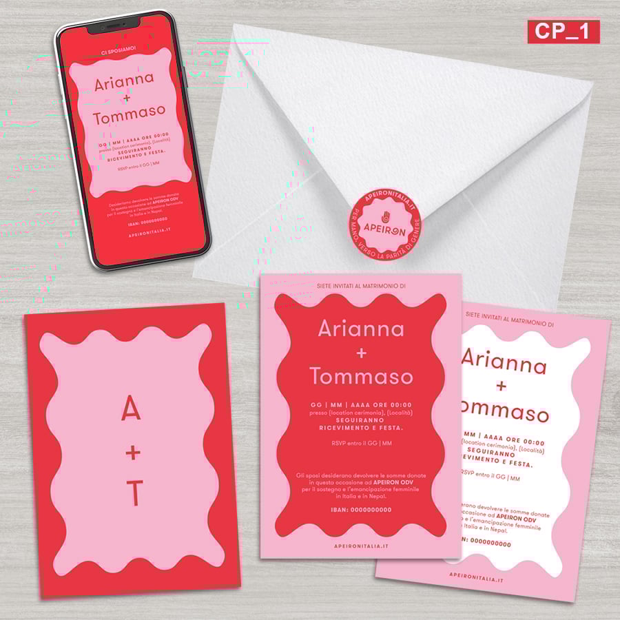 Image of Partecipazioni solidali per matrimonio| Wedding invitations