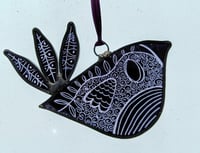 pale purple glass bird