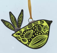 yellow glass bird