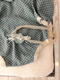 Image 3 of Photo prop | Newborn set for photoshoot | Martella| dark sage | dots