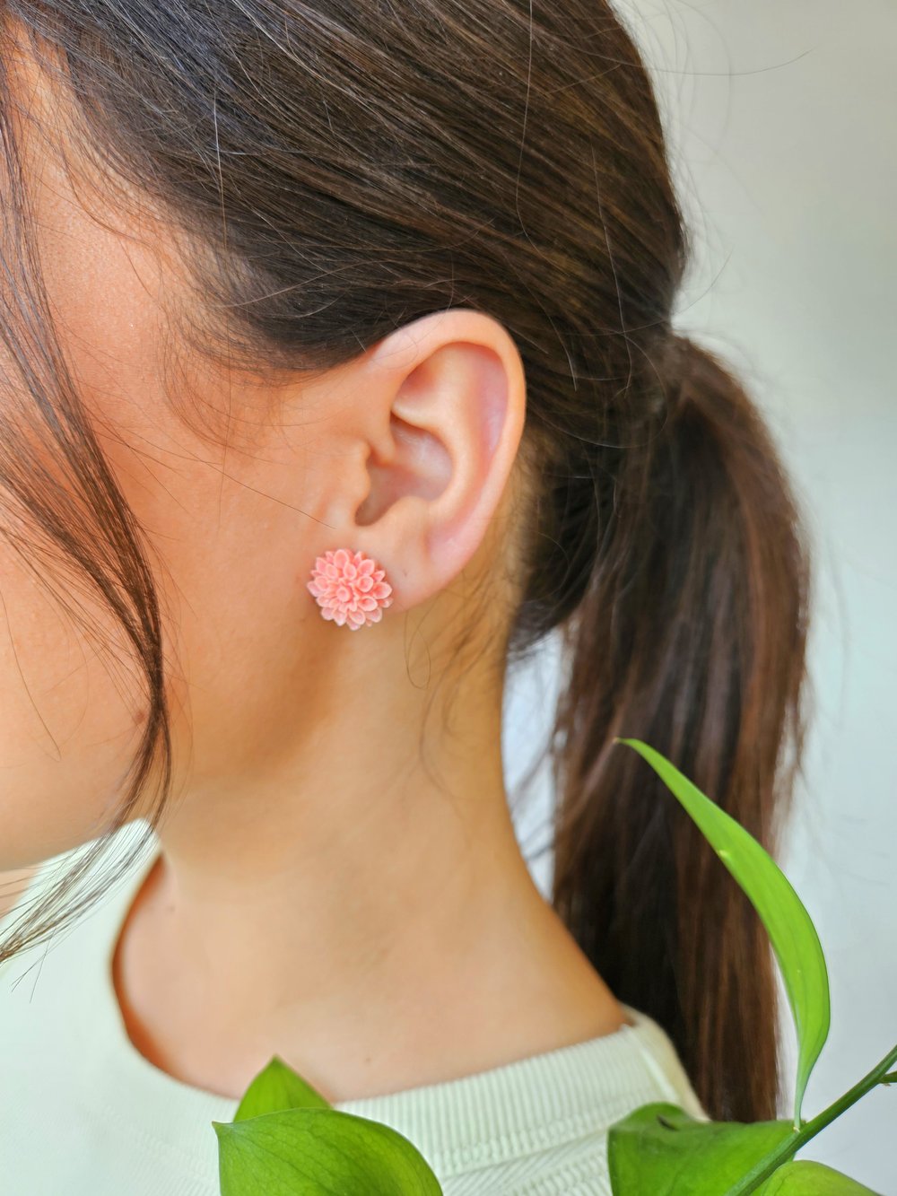 Image of Pendientes DAHLIA - Salmón