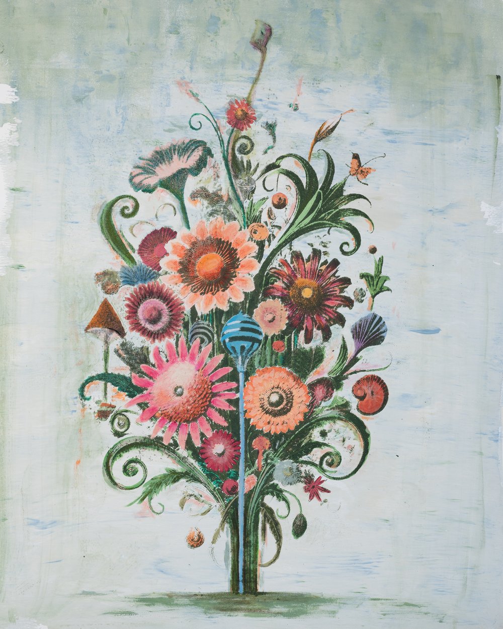 Image of  "VERT-BOUQUET" - Monotype Original (Édition variée limitée à 10 ex.) 