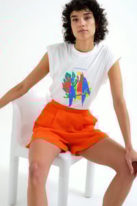 Image 4 of  Shorts 100% algodón color naranja