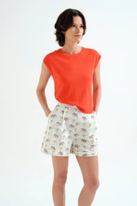 Image 2 of Top de punto suave naranja 