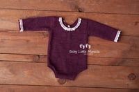 Image 3 of Newborn eggplant set with cotton lace