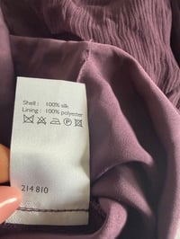 Image 7 of Y2K 00s silk purple gothic whimsy sequin top with side ties