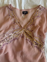 Image 4 of Y2K 2000s pink fairy cami with sequin details 