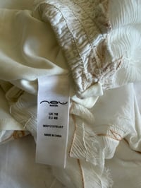 Image 5 of  Y2K 2000s white corset style cami with pink applique flowers, embroidery, sequins and beads 