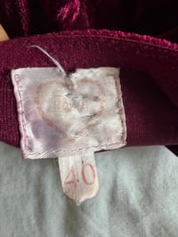 Image 6 of Y2K 2000s Rare Burgundy Corset Style Top With Sequins and Ruffle Hem 