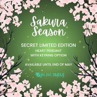 Limited Edition Secret Sakura Resin Heart Pendant