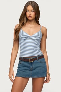 Emilea V Neck Striped Tank