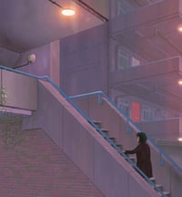 'Going Up' Art Print (14 x 15.4cm)