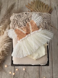 Image 4 of Photo prop | Newborn girls photoshoot outfit | Rosalie | beige | cream