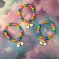 Adrenaline Glitter Rainbow Kandi Single Bracelet