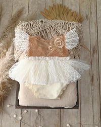 Image 3 of Photo prop | Newborn girls photoshoot outfit | Rosalie | beige | cream