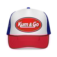 Image 1 of Kum & Go Mens Trucker Hat - Mesh Snapback Kum and Go Cap