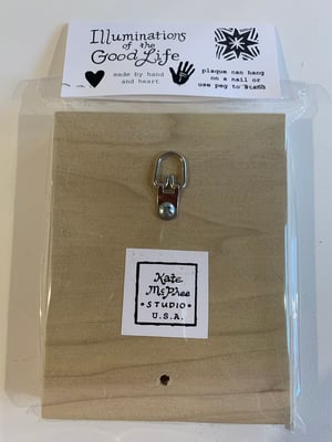 Image of Participation- illumination series print on wooden plaque-- regular size