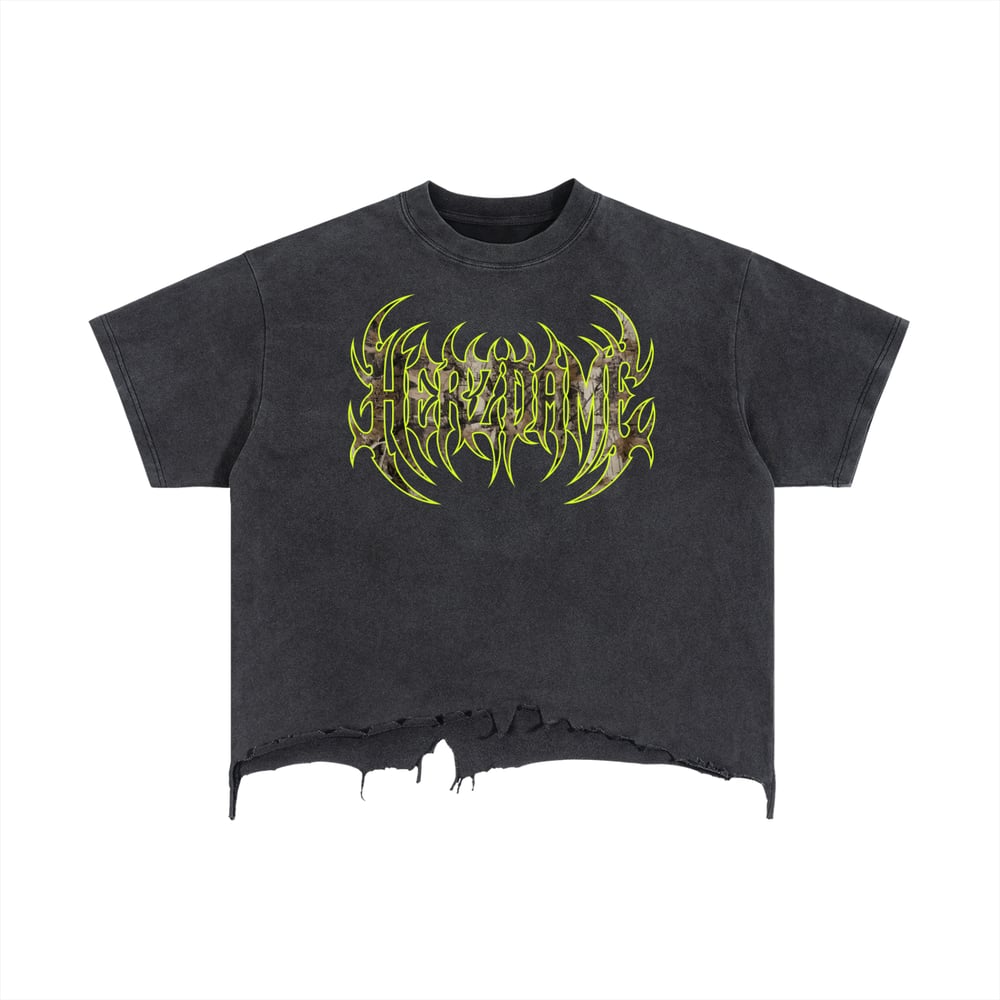 Image of Herzdame Camo T-Shirt - washed black