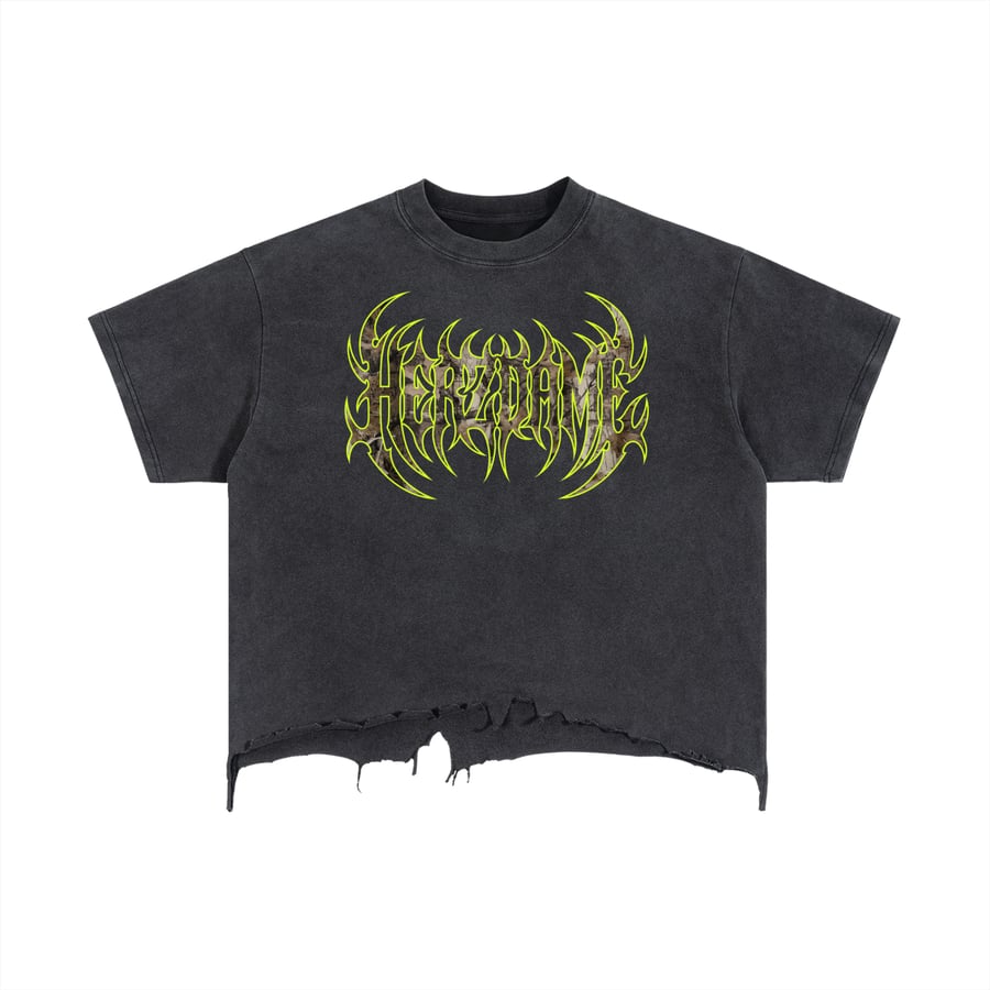 Image of Herzdame Camo T-Shirt - washed black