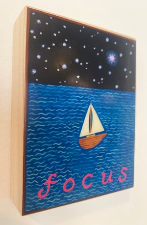 Image of Balance- illumination series print on wooden plaque-- regular size