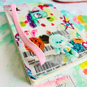 Unicorn Junk journal - leatherette journal book