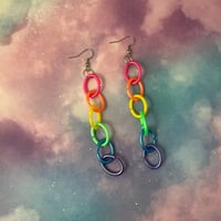 Image 2 of Pearl Linked Kandi Decora Dangle Earrings