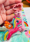 Pink Pegasus Unicorn - keychain/charm