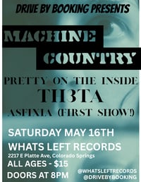Machine Country - Saturday May 16th 