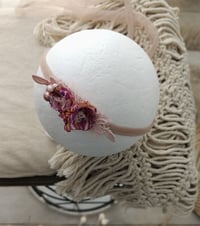 Image 4 of Photo prop | Newborn headband for photoshoot | fuchsia flowers