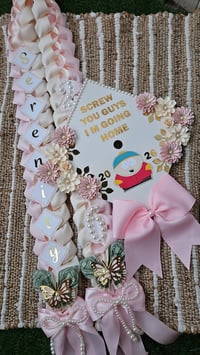 Image 1 of Pearl Lei w/2 money butterflies & Cap Topper Bundle 