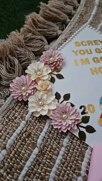 Image 4 of Pearl Lei w/2 money butterflies & Cap Topper Bundle 