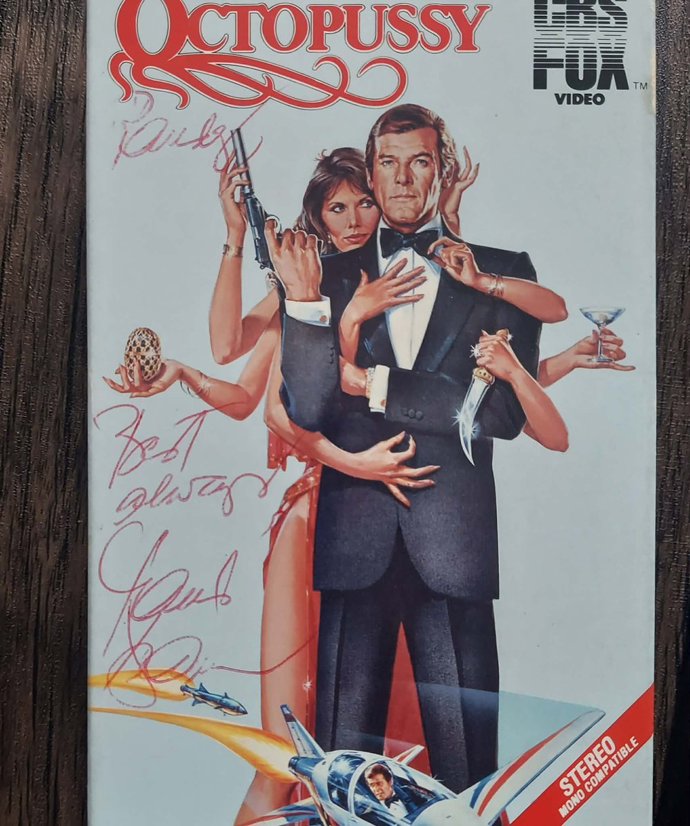 Octopussy (James Bond) VHS - SIGNED by Maud Adams