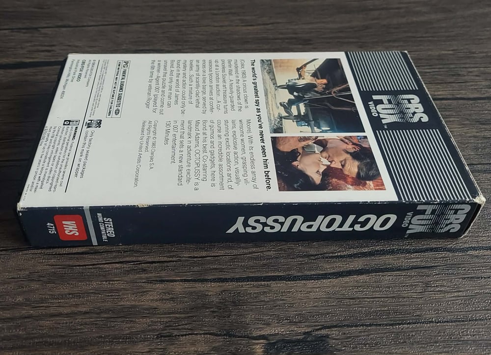 Octopussy (James Bond) VHS - SIGNED by Maud Adams