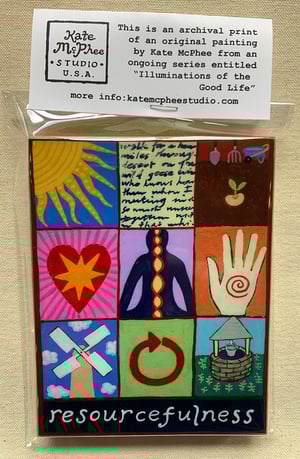 Image of Hope- illumination series print on wooden plaque-- regular size