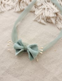 Image 2 of Photo prop | Newborn headband for photoshoot | sage celor bow