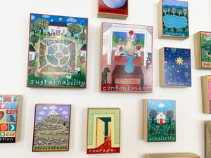 Image of Abundance- illumination series print on wooden plaque-- regular size