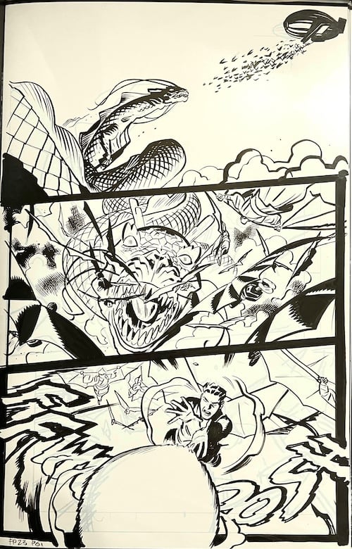 Image of Fire Power Issue #23, page 1 Original Art