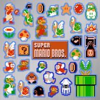 Image 2 of Super Mario Bros. Sticker/Magnet Sets (32 Pieces) 