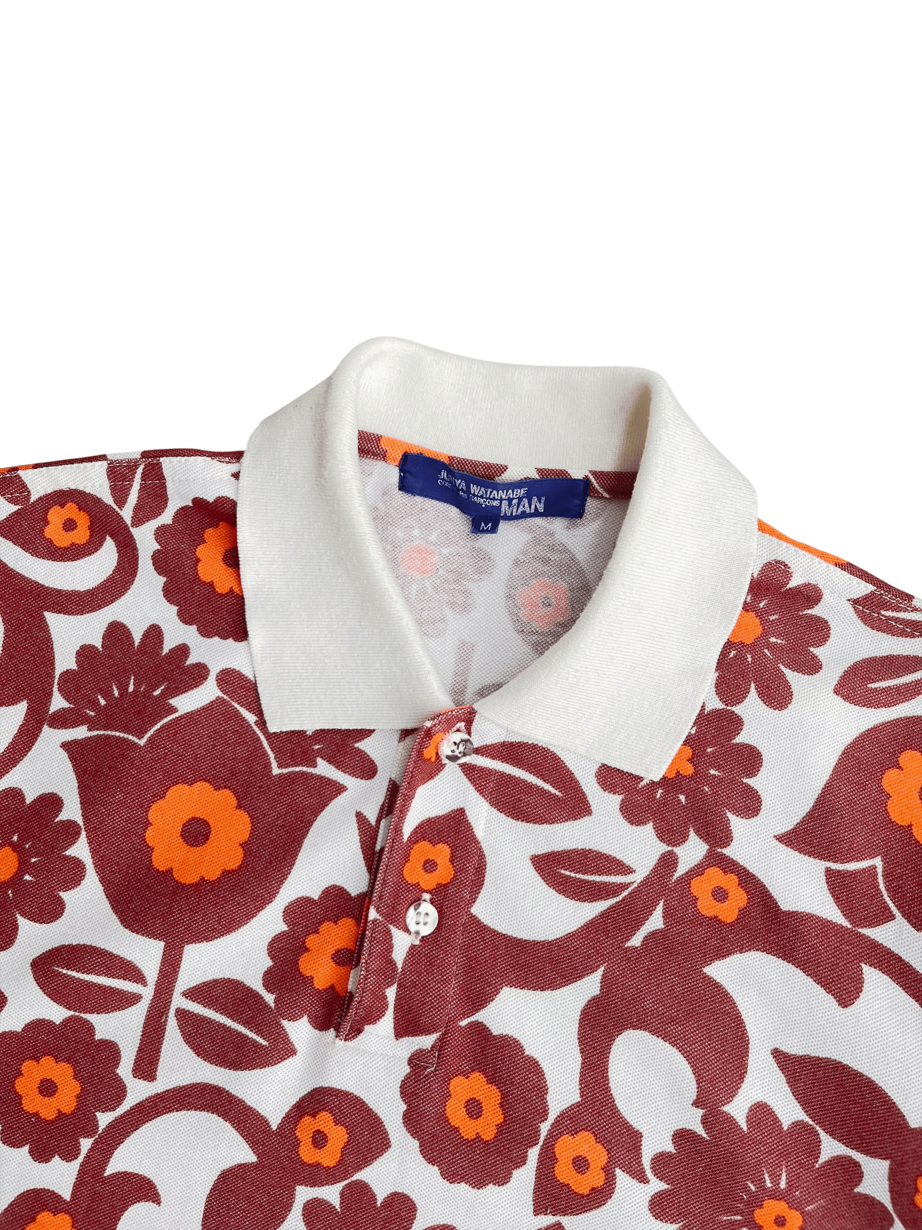 05 Junya Watanabe Floral Print Polo - M | neverlandsupply 05 Junya Watanabe Floral Print Polo - M | neverlandsupply