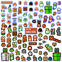 Image 1 of Super Mario Bros. Sticker/Magnet Sets (95 Pieces)