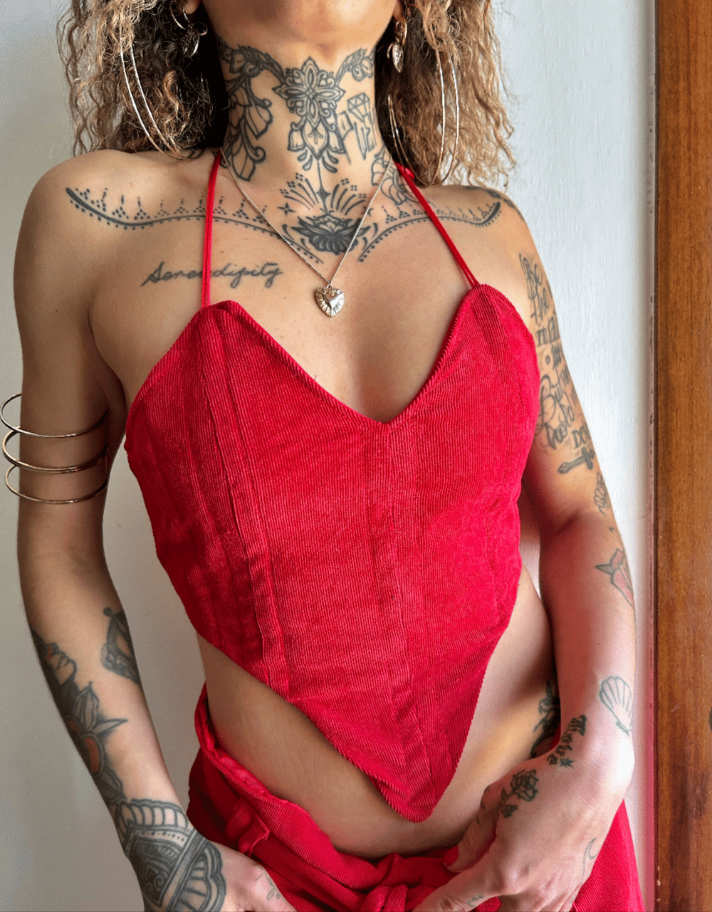 Image of heart halter corset