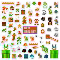 Image 1 of Super Mario Bros. Sticker/Magnet Sets (69 Pieces)