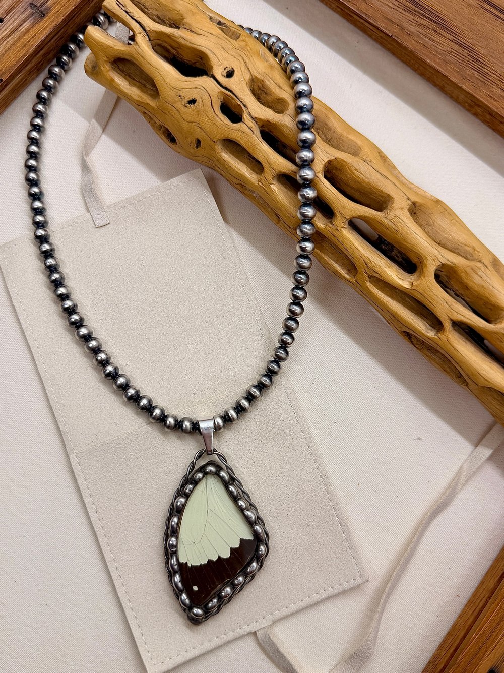 Image of Butterfly Wing Stained Glass Pendant 3/6