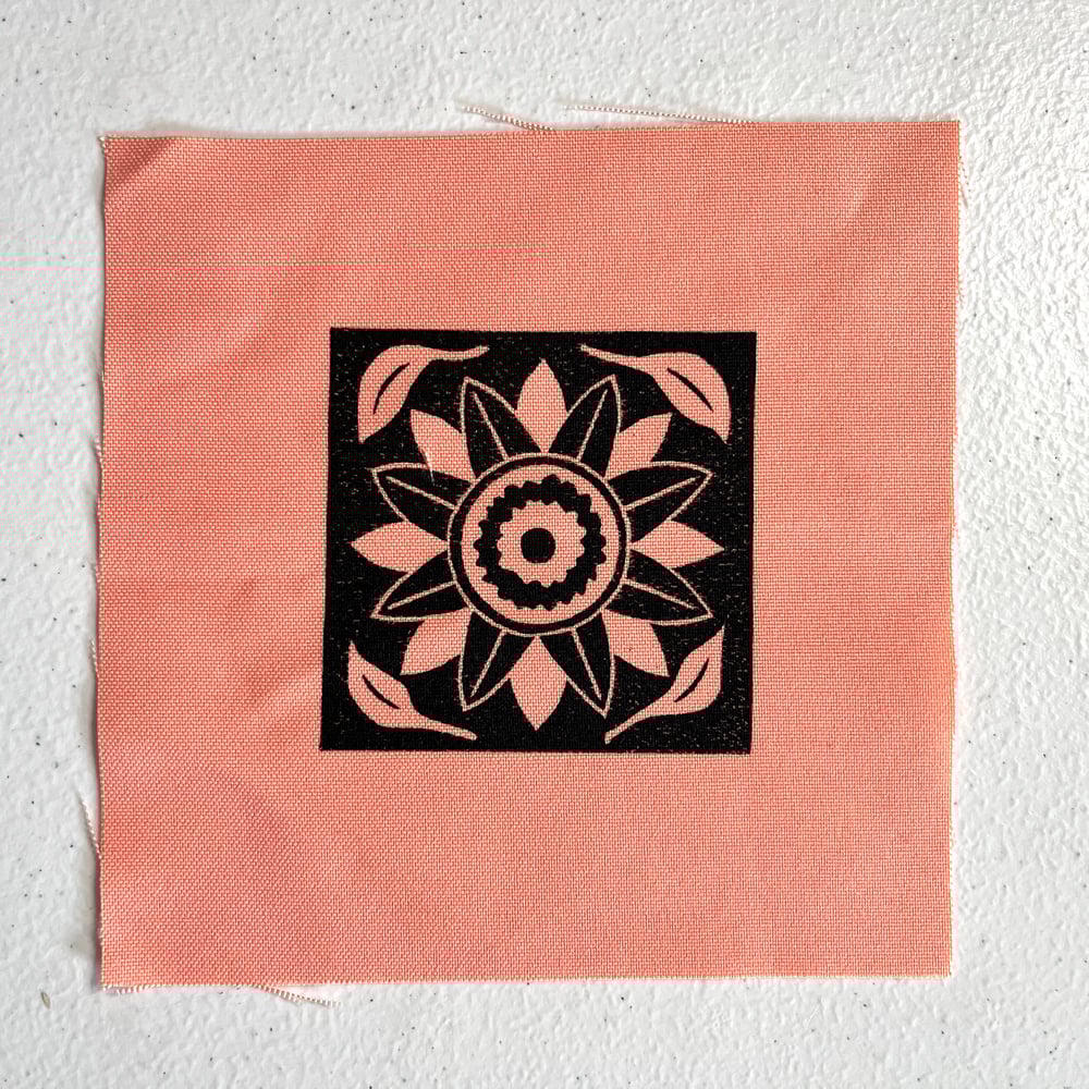 Image of Peachy Floral Patch #1