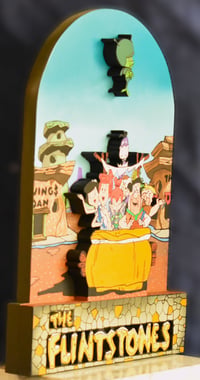 Image 3 of The Flintstones TV Series II Hand Crafted 3D Wooden Diorama Wall Décor