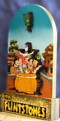 Image 4 of The Flintstones TV Series II Hand Crafted 3D Wooden Diorama Wall Décor