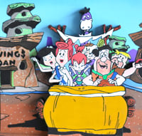 Image 15 of The Flintstones TV Series II Hand Crafted 3D Wooden Diorama Wall Décor